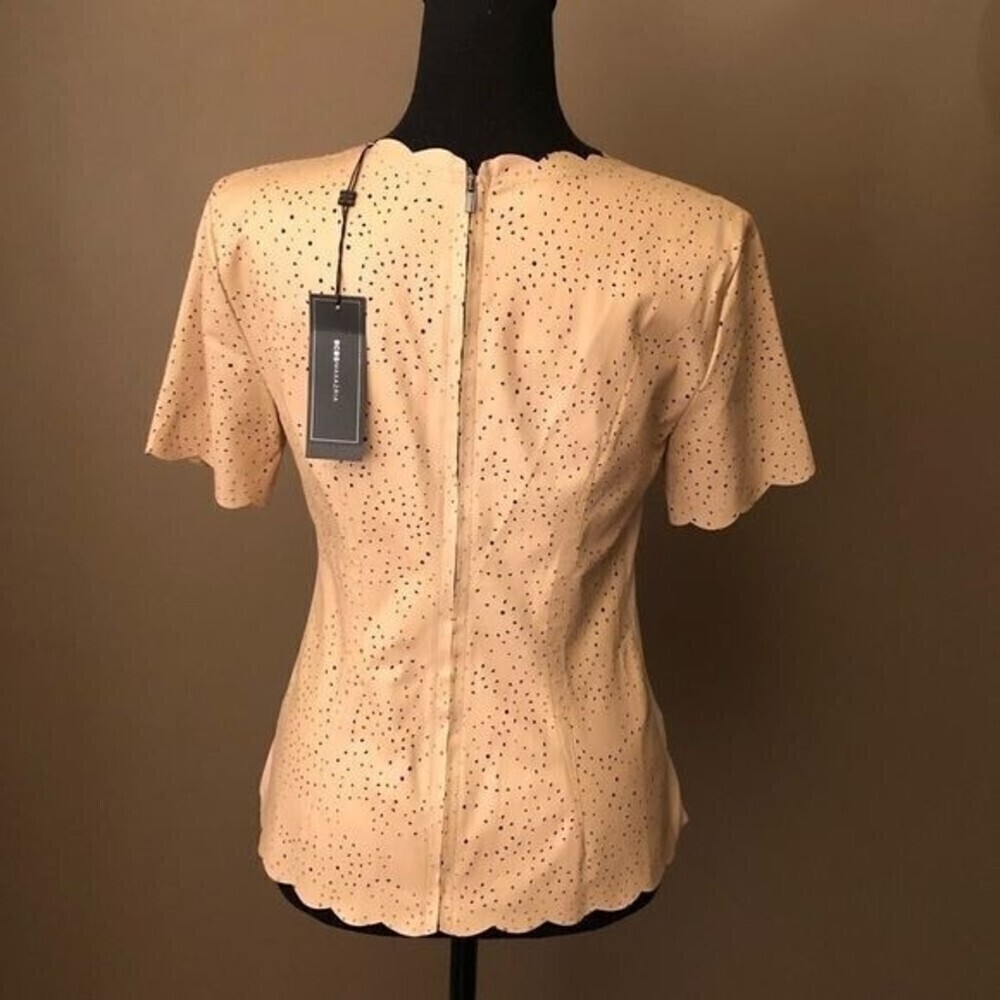 BCBGMAXAZRIA TALUM Blouse Faux Leather - Picture 6 of 6